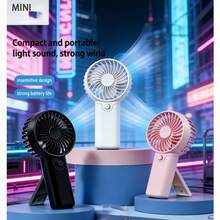 1个迷你手持式电池风扇，使用2节AAA电池供电（不含电池），配有挂绳。风扇运行时间取决于电池容量。 - 手持 - 查看 5