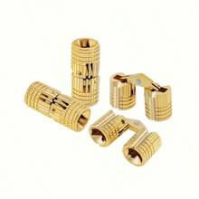 Concealed Hinge - Set Of 4 1cm/0.39inch Concealed Brass Barrel Hinge, 180 Degree Opening Angle Concealed Furniture Hinge For DIY Jewelry Box Handmade - A - View 9