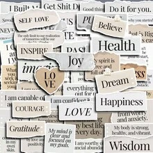 60pcs English Tear-Off Stickers, DIY Computer And Scrapbook Stickers For Christmas, Halloween Gifts - Multicolor - View 4