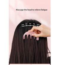 1个树脂按摩梳，头部按摩工具，用于身体放松 - 彩色 - 查看 2