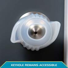 2个透明橡胶门把手套，防滑硅胶门把手保护套，带减震功能，易于开启，装饰性门把手，适合关节炎患者和老年人，家居安全装饰 - 彩色 - 查看 3