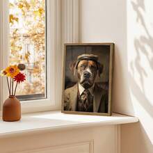 Pictures With Frame 20 X 30 Cm Poster Wall Decoration Living Room Decoration Modern Gifts Picture Frame Vintage Dog Hat Suit Couch Brown - Multicolor - View 1