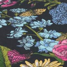 Cojín de banco para exteriores de 42 x 18 pulgadas impermeable para muebles de patio de dos plazas sofá sofá porche columpios de jardín con asa y corbatas flor de mariposa negra - Flor de mariposa negra - Ver 4