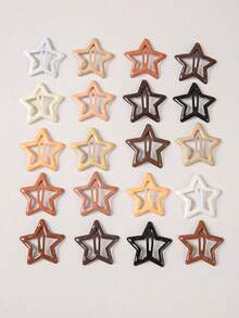 870个多功能棕色发圈，可爱女孩弹力发绳，耐用不伤发，侧刘海夹，简约发夹，适合日常使用和返校季 - 彩色 - 查看 4