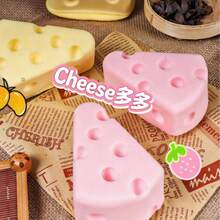 Cheese Squeeze - Slow Rebound - Realistic Cheese - Squeeze Toy - Bread Squeeze - Stress Relief Toy - Soft Squeeze - Stress Relief Tool - Birthday Gift - Perfect Gift - Gift - Collection Display - Multicolor - View 5