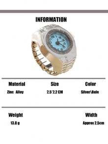 1pc Small Silver Round Fingers Watch Rings Jewelry For Women Multiple Styles And Arbitrary Combinations Of Emotional Rings - Silver Small Round Style - View 12
