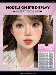 10 filas de pestañas individuales de estilo elfo con rizo C, pestañas postizas lujosas y esponjosas, kit de extensión de pestañas con aspecto natural para un look de anime, perfecto para maquillaje diario y de cita, maquillaje de larga duración para chicas, realza tu encanto, exquisito, para principiantes en la autoapliación - C - Ver 2