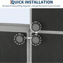 Sofá seccional modular sobredimensionado, sofá seccional de 7 plazas, sofá en forma de U 138" con otomano móvil, sofá modular convertible para apartamento y oficina de sala estar, Chenilla Gris. - Gris - Ver 7