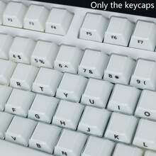 磨砂透明水晶PC键帽，Cherry原厂高度，侧刻字符，6.25U空格键，兼容MX轴机械键盘，仅含键帽，不含键盘 - 查看 2