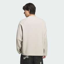 Adidas Originals 男士华夫格针织长袖T恤，TKH1175 - 米色 - 查看 3