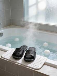 可折叠旅行拖鞋，男女通用室内家用浴室按摩拖鞋，轻便速干浴室拖鞋，防滑平底凉鞋，浴室SPA软底鞋，舒适露趾，耐磨，旅行必备配件 - 彩色 - 查看 10