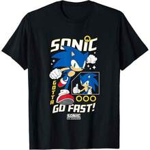 Sonics Thes Hedgehogs Sonics X Shadow Generations Shadow & Sonics T-Shirt Exclusive T-Shirts For Premium Fans Unisex Casual Short-Sleeved Tees A Must-Have For Fans Suitable For Festivals, Parties, Homewear, Daily Commutes, Back-To-School Outfits And Concert Looks Printed And Shipped In The USA 100% Cotton T-Shirts Opaque, Versatile Basic Tees - 黑色12 - 查看 8
