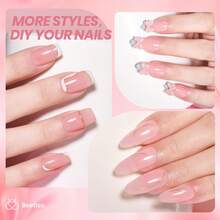Beetles White Gel Nail Polish -1PC 15ml White Spring Colors Gel Polish - Naked Rose - View 5