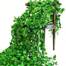 12 Pieces Artificial Ivy Leaf Garlands In Permanent Green, 3D Synthetic Green Vine Hanging Decoration, Plastic Plant Wreath For Indoor/Outdoor Use, Home, Garden, Wedding, Baby Shower, Housewarming - No Electricity Required Gift For Birthday, Graduation, Garden Decoration, Outdoor Plant, Gardening, Artificial Flowers - 12 Pieces - View 9