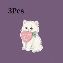 拒绝失败全息猫咪贴纸 / 趣味奇幻猫咪贴纸、水瓶贴纸、趣味贴纸、可爱贴纸、笔记本电脑贴纸、贴纸、笔记本电脑专用贴纸 - 光膜 - 查看 10