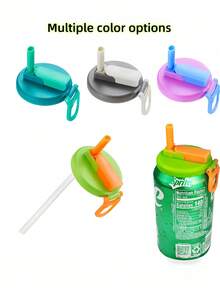 1 nắp đậy lon nước ngọt tái sử dụng kèm ống hút dẻo. Chống côn trùng, chống thấm nước, giữ cho đồ uống luôn tươi ngon, phù hợp với các loại đồ uống thông thường như bia, nước ép, soda, v.v. Giúp đảm bảo vệ sinh cho đồ uống. - Nhiều màu - Xem 1