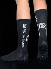 字母图案透气船袜，足球袜 - 彩色 - 查看 6