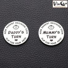 VINCAN [Funny Coin] 1pc Funny New Parents Decision Coin | Double-Sided Stainless Steel | "New Daddy's Turn" Flip Design With Heart Illustration | Gift For Expecting Moms & Dads | Shower Or Pregnancy Announcement Present - Coin - View 7