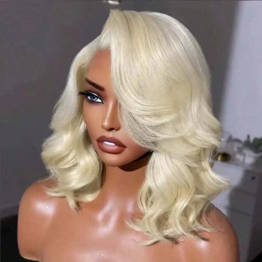 Uveous #613 Honey Blonde Body Wave Bob 13x4 HD Lace Front Human Hair Short Bob Wigs Brazilian Pre Plucked Remy Closure Wigs For Women - S613 - 查看 1