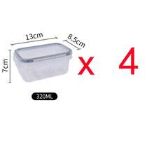 1pc Rectangular Refrigerator Food Container, Microwave Plastic Lunch Box, Sealed Meal Box, Suitable For Food Storage, Outdoor Camping - Multicolor - View 15