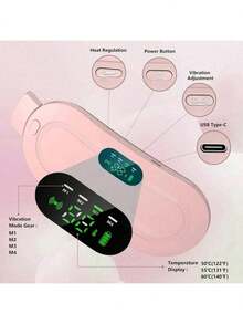 Women's Sunshine Portable Heating Belt - USB Rechargeable, 3-Speed Temperature And 4-Mode Massage, Quick And Warm Abdominal Wrap, Perfect Gift, Warm Palace Belt, Women's Portable Heating Belt, , Menstrual Heating Pad, Back Heating Pad - 粉色 - 查看 5