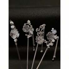 5pcs Vintage Black Elegant New Chinese Style Retro Metal Butterfly Print Tassel Hair Stick Chignon Hair Clip Accessories Hair Bun Hair Pin Hair Bun Maker Bun Hair Piece Hair Styling Pins, Bun Extension, Pins For Hair, School Stuff, Hair Accessories, Head Accessories - Nhiều màu - Xem 9
