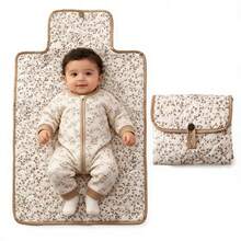 Floral Pattern Baby Diaper Pad, Quilted Infant Diaper Mat, Unisex Travel Diaper Bag, Baby Essential - Multicolor - View 2
