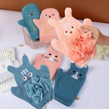 Bông tắm tẩy tế bào chết mềm mại cho trẻ em, dịu nhẹ cho da, tạo bọt tốt, thiết kế hoạt hình dễ thương cho bé tắm. - Nhiều màu - Xem 4