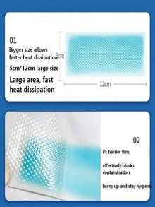 100片（2片/包）清凉薄荷贴纸，清爽解暑，夏季旅行必备 - 冰貼 - 查看 7