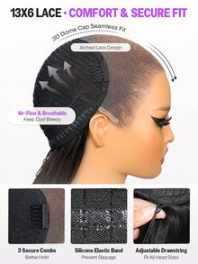 MEGALOOK 13x6 Max Three-Go™ Lace Front Wig, 180% Density Pre-Cut Ear To Ear Hairline, Honey Blonde Balayage Bohemian Wavy Texture, Suitable For Beginners, Dark Brown Roots With Blonde Highlights - Multicolor - View 5