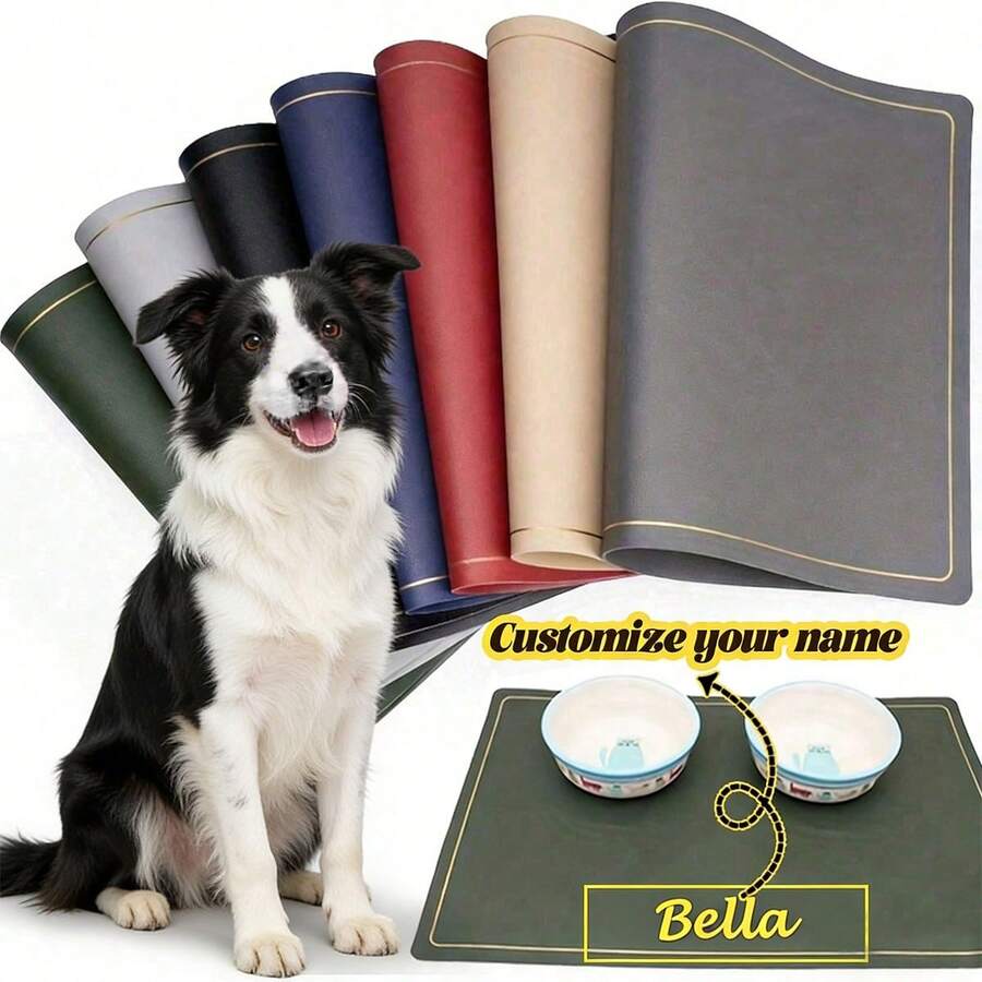 Customizable Large Size Diatomite Pet Food Bowl Mat With Anti-Slip Rubber Bottom, Suitable For Dogs, Durable And Easy To Clean - Multicolor - View 1