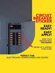 129pcs Set, Electrical Box Panel Labels, Circuit Breaker Catalog Labels, Conspicuous Identification Labels Stickers, Weatherproof Fuse Box Stickers - 129件套裝 - 查看 8