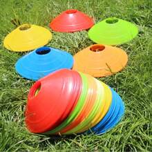 10pcs Soccer Training Marker Discs, Professional Path Markers To Improve Skills, Flat Disc Design Won't Trip Or Block Ball, Precisely Mark Training Routes And Zones - Multicolor - View 12
