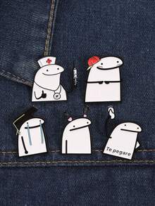 1枚趣味表情包“Te Pegare”毕业护士珐琅胸针,可作服装胸针、自我护理徽章、金属胸针、时尚翻领徽章、背包衣服珠宝包别针,是毕业的绝佳礼物。 - 彩色 - 查看 3