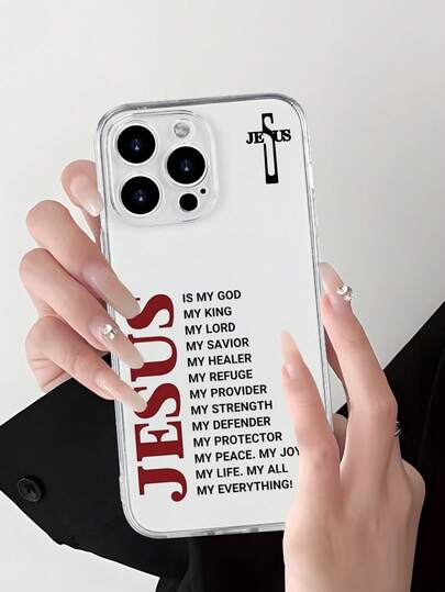 1个新款时尚英文标语图案极简透明手机壳，全摄像头保护，防水防震，适用于苹果17/16/15/14/13/12/11 Pro Max和三星Galaxy S26/25/24/23/22/21/A56/A55/A54/A52/A14/13/A05系列，是送给同事、朋友、家人、情侣、生日、新年、复活节、重要节日的绝佳礼物。