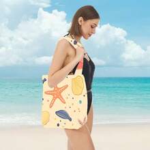 Khăn tắm biển kiêm túi đeo chéo 2 trong 1, khăn tắm biển gấp gọn với họa tiết in, đa năng cho người yêu biển và du khách, quà tặng mùa hè, khăn tắm biển. - A - Xem 4