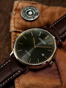 Reloj Citizen para hombre Drive AU1083-13H con correa de cuero marrón - Marrón - Ver 1