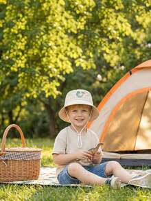 Sombrero de cubo para bebé de 2-6 años, sombrero de cubo infantil lindo, reversible, para primavera, otoño y verano, protección solar y sombra, sombrero delgado - 1PC - Ver 5