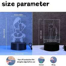 1 pieza Luz de noche de moda 3D, alimentada por USB, multicolor cambiante, lámpara de decoración de escritorio, iluminación de dormitorio, regalo de cumpleaños, regalo festivo, lámpara de mesita de noche - Multicolor - Ver 4