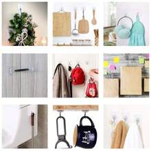 1/10 chiếc Móc Treo Tường Trong Suốt Chịu Lực Cao, Chống Thấm Nước, Không Cần Khoan, Giá Để Đồ, Móc Treo Hút Chân Không Mạnh Mẽ, Không Cần Đóng Đinh, Giá Sắp Xếp Đa Chức Năng Cho Nhà Bếp, Phòng Tắm, Tủ Lạnh, Lắp Đặt Dễ Dàng, Món Quà Thiết Thực Cho Ngày Của Mẹ/Ngày Của Cha - Nhiều màu - Xem 8