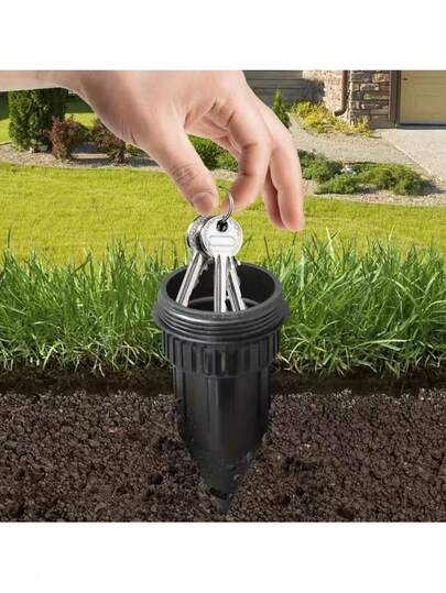 1pc Faucet-Shaped Hidden Key Box - Waterproof Rust-Resistant Underground Hidden Storage Box, Suitable For Garden, Lawn And Patio. Durable Outdoor Security Equipment, Disguised Spare Key Storage