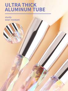 ronshadow 15支装炫彩水晶柄化妆刷套装，超柔软散粉刷和眼影刷，高品质美妆工具 - 彩色 - 查看 8