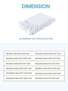 1 bản nâng cấp mới! Bảo vệ nệm chống nước 100% TPU, giữ cho nệm của bạn khô ráo và sạch sẽ, mềm mại và thoáng khí hơn, túi sâu - trắng - Xem 4