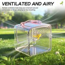Hamster Travel Cage Bird Carrier Breathable Easy To Clean Square Small Pet Travel Cage Rat Carrier For Hamster Rat Sugar Glider Hedgehog - View 7