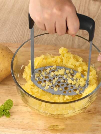 1 cái/Dụng cụ nghiền khoai tây chuyên nghiệp bằng thép không gỉ, tay cầm chống trượt, dụng cụ nghiền thực phẩm dùng trong nhà bếp, hoàn hảo để nghiền khoai tây và bí ngô.