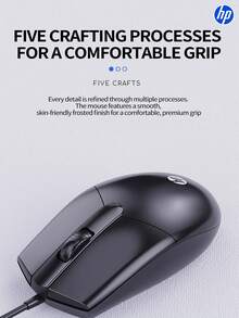 HP M260 有线迷你鼠标 USB 光电电脑鼠标 便携式人体工学办公商务鼠标 适用于笔记本电脑、台式电脑、Windows 和 Mac OS 系统 - 查看 3