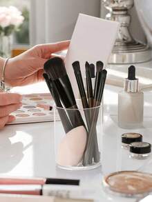 Dental Floss And Swab Organizers With Lids - 4 Packs, 10oz Clear Bathroom Organizers, Suitable For Swabs, Bath Salts, Etc., Can Also Be Used As Vanity Organizers. - Multicolor - View 8