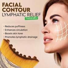 1PCS New Lymph Contour Facial Brush, Dry Brushing Face Massager, Neckline Shaping Tool, Facial Care Tools, Ergonomic Design, Precision Fit, Relieves Fatigue - Brown - View 4