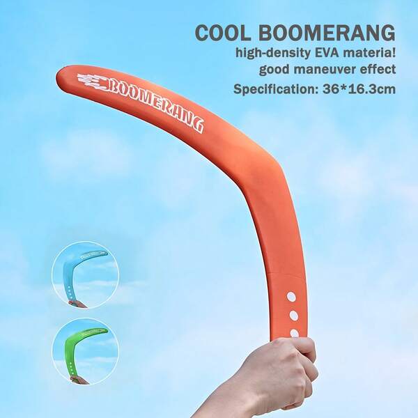 High-Density EVA Boomerang, Soft, With Excellent Spinning Effect And Long Airtime. Ideal For Outdoor Sports, Entertainment, And Fun Social Activities. A Wonderful Gift For Valentine's Day, Easter, New Year's, Birthdays, And Graduation Season.