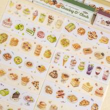 Tập sticker 20 tờ/túi, chủ đề Giờ ăn nhẹ, sticker chủ đề các món bánh nướng và tráng miệng tinh tế, đồ dùng làm sổ lưu niệm và phụ kiện sổ tay, dùng để trang trí thiệp, khung ảnh, máy tính, ốp điện thoại, cốc nước, tạp chí, hộp bút, vali, sticker trang trí bàn làm việc, sticker mùa tựu trường, sticker văn phòng phẩm vui nhộn cho trường học. - Sách dán hình - Xem 3